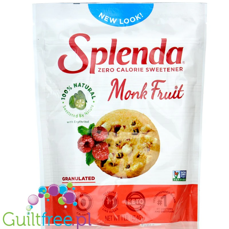 Splenda Naturals Naturals Monk Fruit - naturalny keto słodzik zero kcal, substytut cukru 1:1