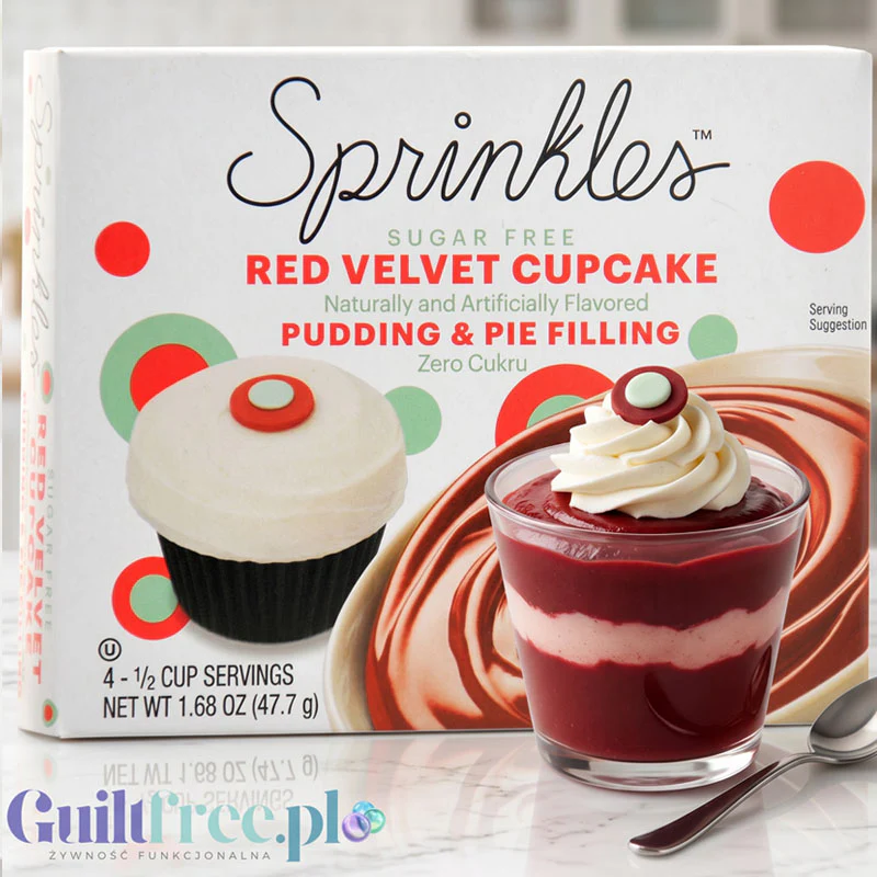 Sprinkles Pudding & Pie Filing Red Velvet Cupcake - budyń instant bez cukru i tłuszczu do przygotowania na zimno - Image 3