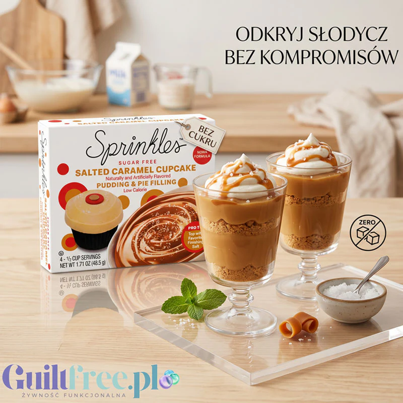 Sprinkles Pudding and Pie Filing Salted Caramel Cupcake - budyń instant bez cukru i tłuszczu o smaku Solonego Karmelu - Image 2