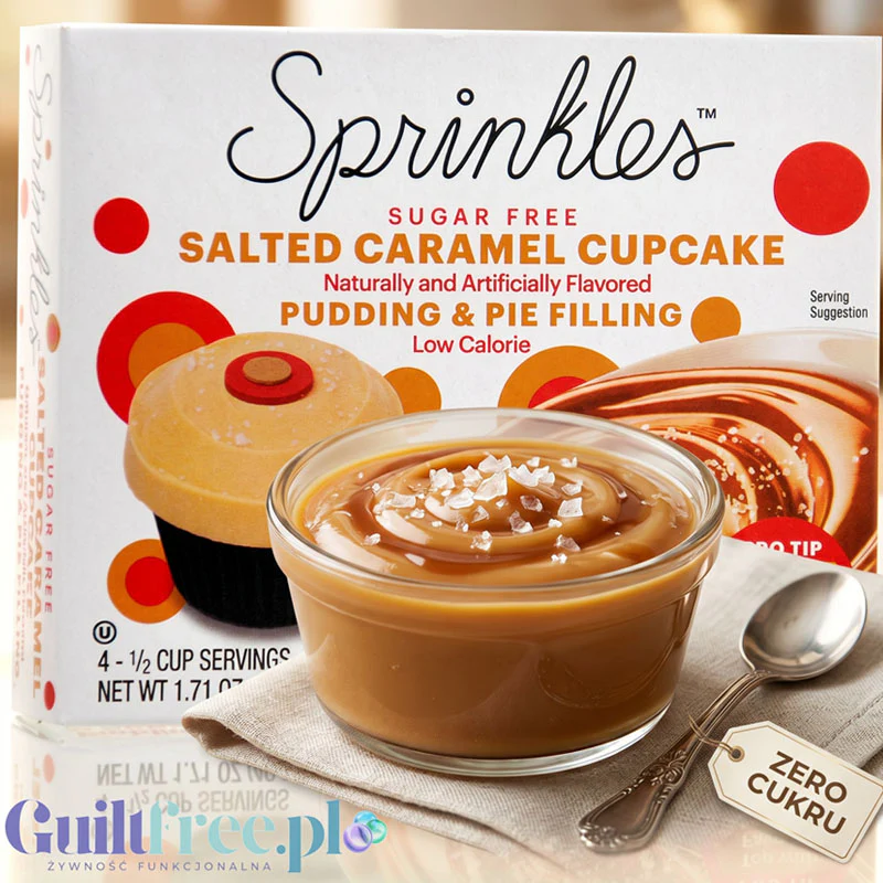 Sprinkles Pudding and Pie Filing Salted Caramel Cupcake - budyń instant bez cukru i tłuszczu o smaku Solonego Karmelu - Image 3