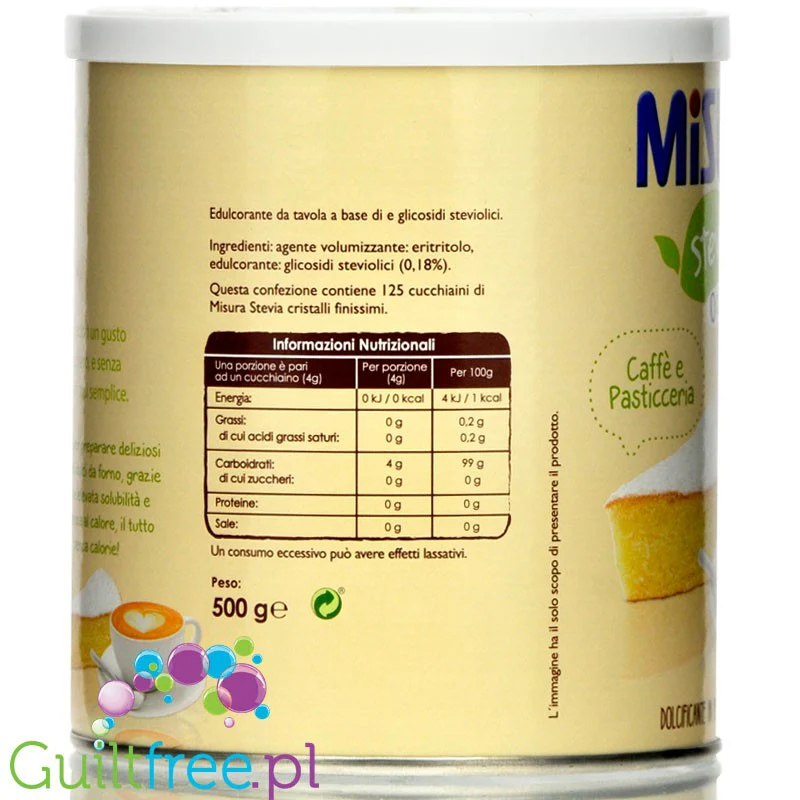 Stevia Misura 0,5kg - słodzik stewiowy w proszku bez maltodekstyrny - Image 2
