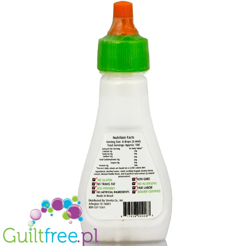 Stevita Liquid Stevia Vanilla - organiczny słodzik waniliowy ze stewią - Image 2