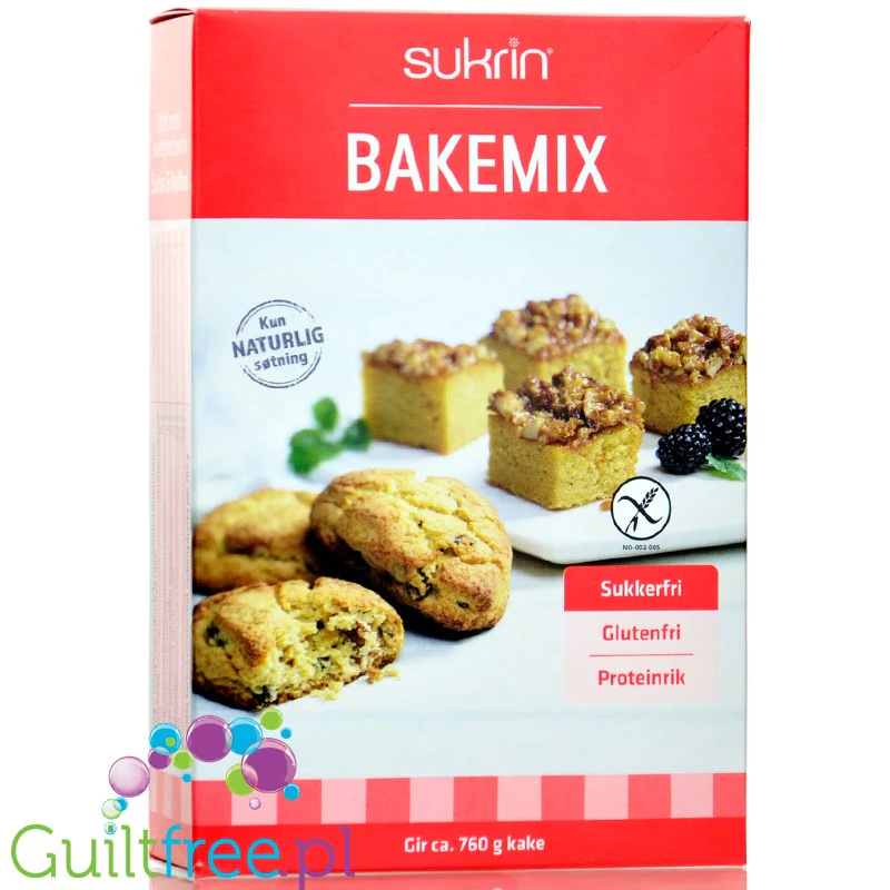 Sukrin Bakemix - bezglutenowa niskowęglowodanowa mieszanka do pieczenia ciast z erytrolem i ksylitolem
