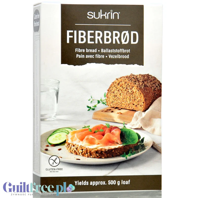 Sukrin Fiberbrod - bezglutenowy chleb niskowęglowodanowy mieszanka bez zagniatania
