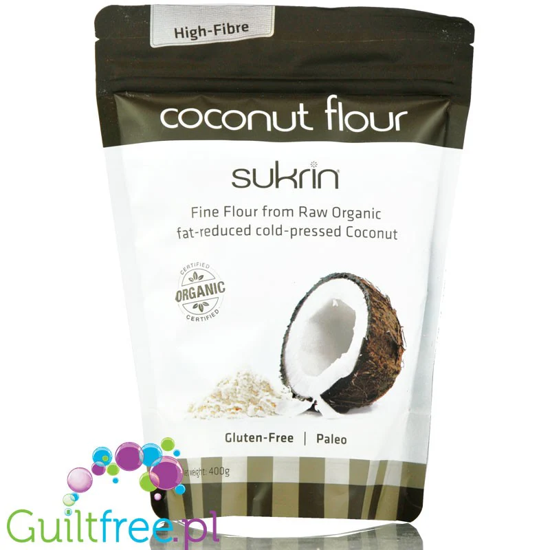 Sukrin Organic Coconut Flour - organiczna odtłuszczona na zimno mąka kokosowa