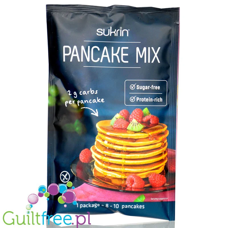 Sukrin Pancake Mix - mix do bezglutenowych naleśników proteinowych bez cukru, 1g węglowodanów