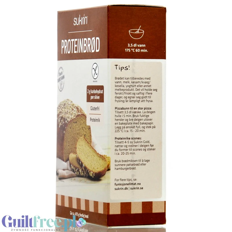Sukrin Protein Brot Mix - bezglutenowa mieszanka do wypieku chleba proteinowego - Image 2