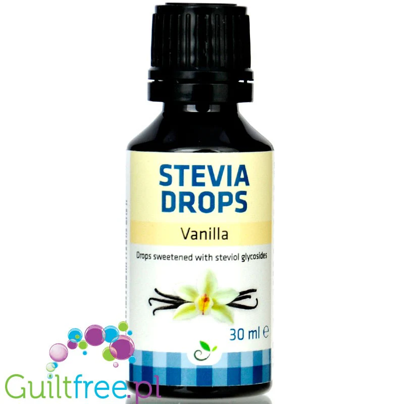 Sukrin Stevia Drops Vanilla - waniliowy aromat ze stewią bez cukru i kalorii