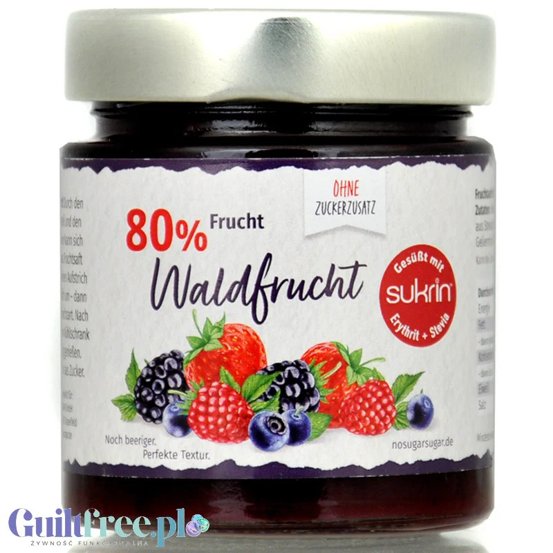 Sukrin Waldfrucht - dżem z owoców leśnych ze stewią i erytrytolem tylko 33kcal