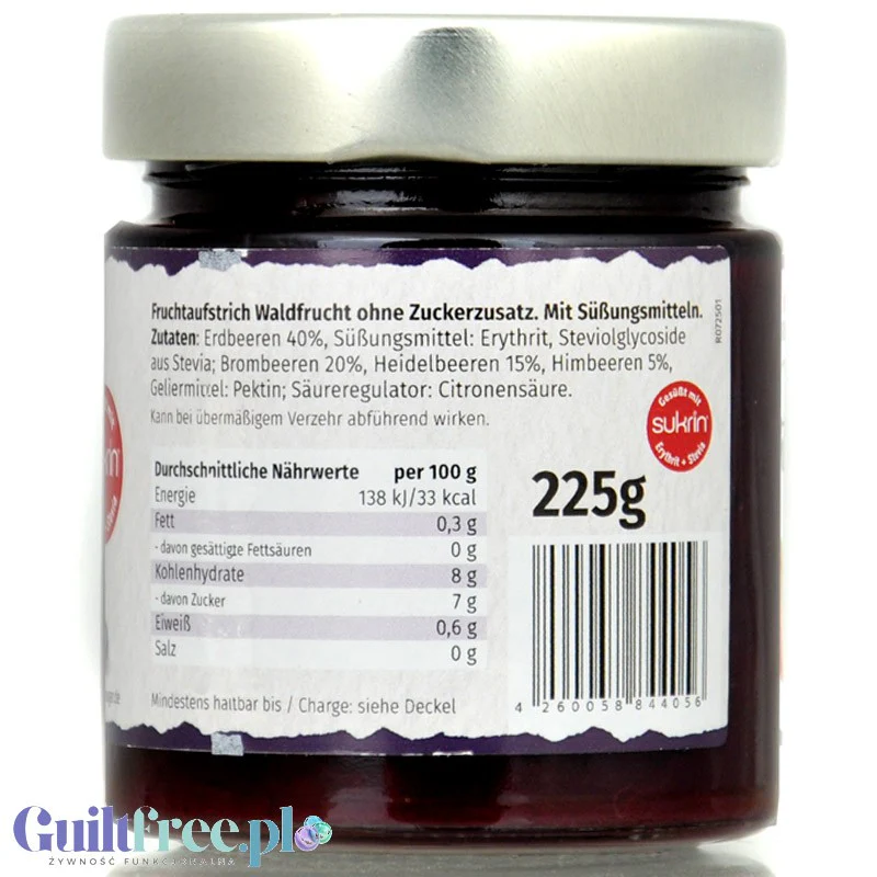Sukrin Waldfrucht - dżem z owoców leśnych ze stewią i erytrytolem tylko 33kcal - Image 5