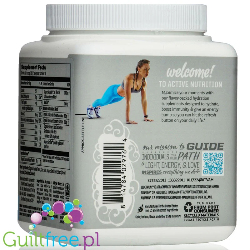 Sunwarrior Active Hydration Tropical Vibes - wegańska formułą nawilżająca z Aquamin®, Eldermune® & Sunfiber® - Image 3