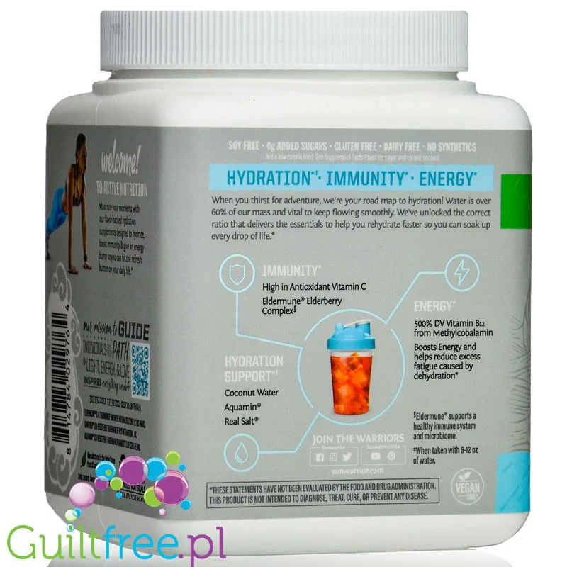 Sunwarrior Active Hydration Tropical Vibes - wegańska formułą nawilżająca z Aquamin®, Eldermune® & Sunfiber® - Image 4