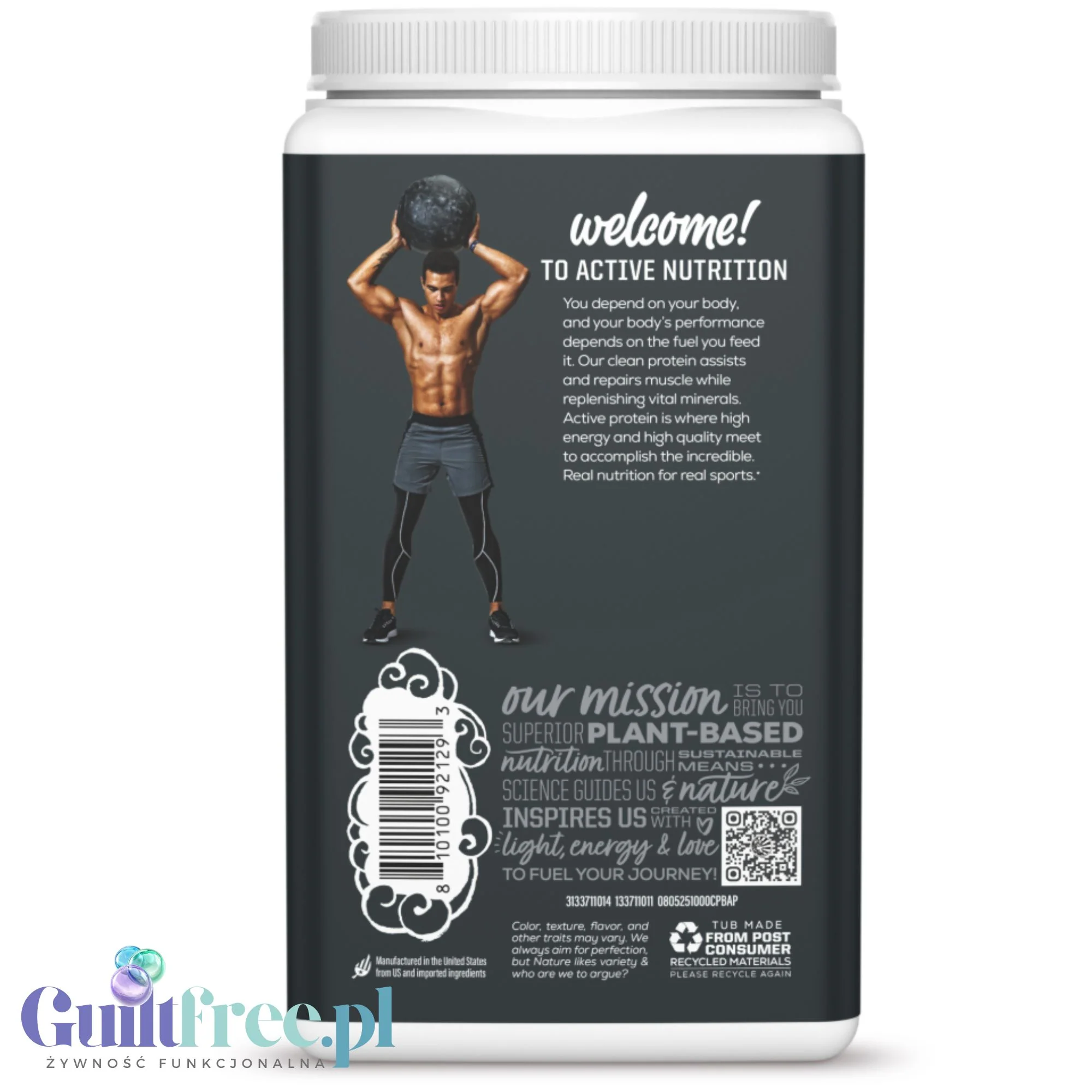 Sunwarrior Active Protein Organic Unflavored 884 g - organiczna wegańska odżywka białkowa - Image 5