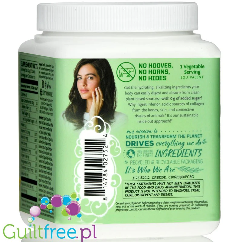 Sunwarrior Beauty Greens Collagen Booster Pina  Colada - wegańska formuła stymulująca - Image 3