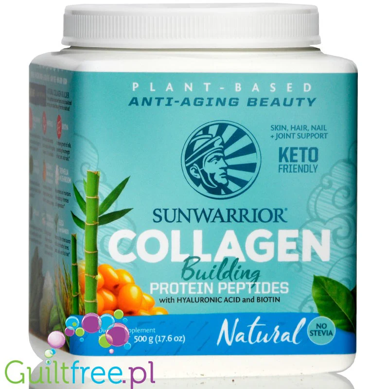 Sunwarrior Collagen Building Peptides, Natural - wegańska odżywka białkowa stymulująca wytwarzanie kolagenu