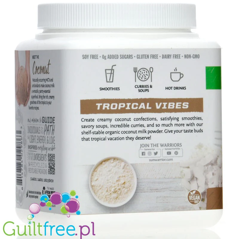 Sunwarrior Harvest Coconut Milk Powder - organiczne mleczko kokosowe w proszku 100% - Image 3