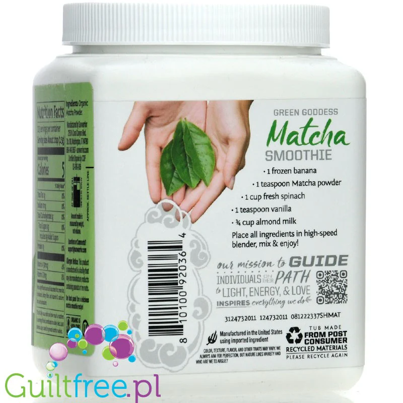 Sunwarrior Harvest Organic Matcha 300g - organiczna zielona herbata matcha w proszku - Image 2