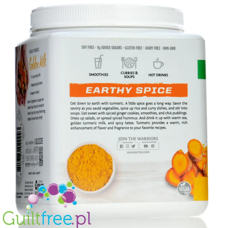 Sunwarrior Harvest Turmeric Root Powder - organiczna kurkuma bez GMO - Image 2