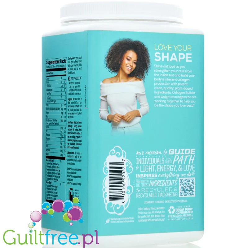Sunwarrior Shape Slim Collagen Boost Beauty & Slimming Formula, Chocolate - wegańskie białko z formułą budującą kolagen - Image 4