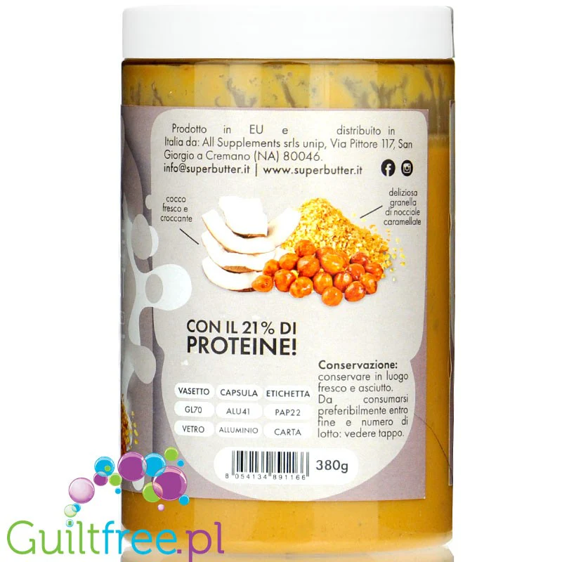 Super Butter Incredible Caramelized Hazelnut & Cocolised Heaven - pasta arachidowo-kokosowa z karmelizowanymi orzechami - Image 3