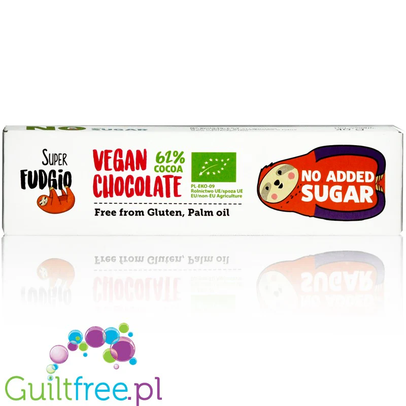 Super Fudgio BIO Vegan Coconut - baton z ciemnej czekolady z kokosem bez dodatku cukru