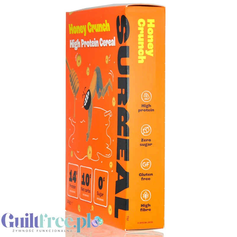 Surreal High Protein Cereal Honey Crunch - proteinowe płatki śniadaniowe bez cukru ze stewią i erytrolem - Image 4