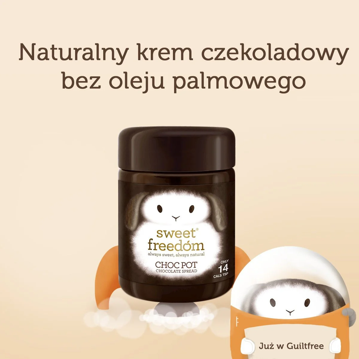 Sweet Freedom Choc Pot - wegański krem czekoladowy 50% mniej kalorii bez słodzików i oleju palmowego - Image 3