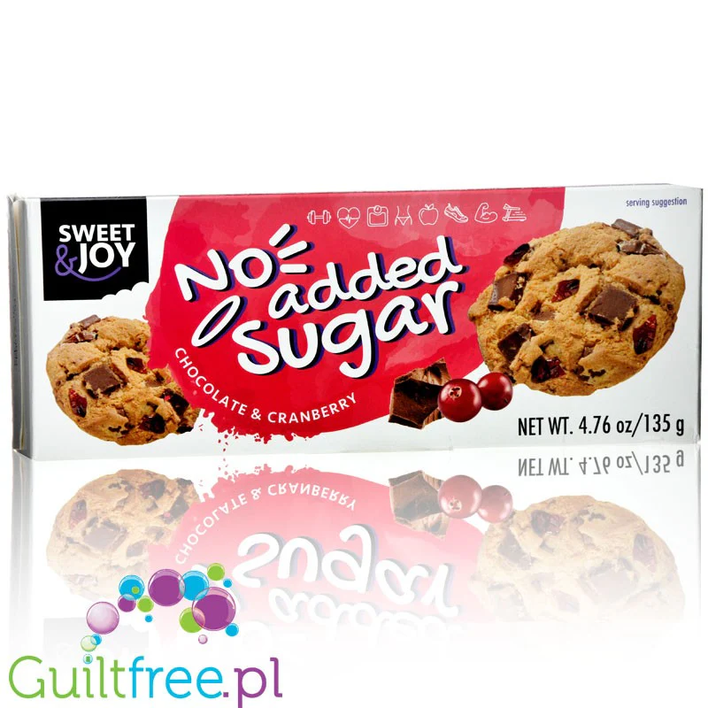 Sweet & Joy Ciastka bez cukru z żurawinami i czekoladą