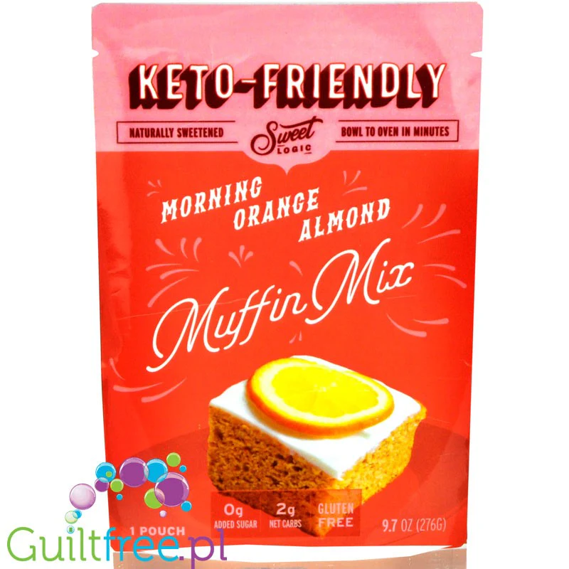 Sweet Logic, Keto Friendly Muffin Mix, Morning Orange Almond - mix do migdałowo-pomarańczowych babeczek