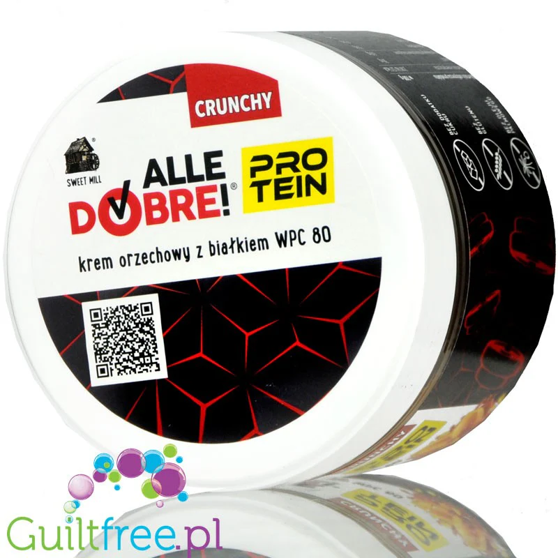 Sweet Mill Alle Dobre! Protein Crunchy - krem arachidowy bez dodatku cukru z WPC80