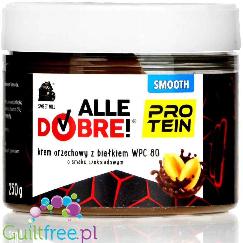 Sweet Mill Alle Dobre! Protein Smooth - krem orzechowo-czekoladowy bez dodatku cukru z WPC80