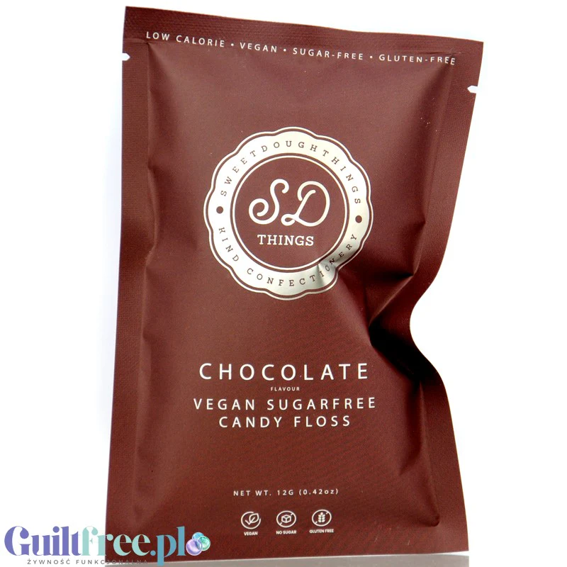 SweetDoughThings Candy Floss Chocolate - wegańska wata (BEZ)cukrowa o smaku czekoladowym 30kcal