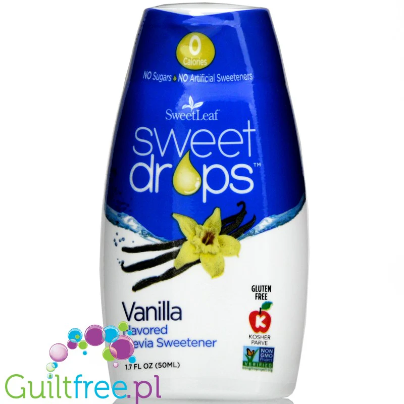 SweetLeaf Drops Stevia, Vanilla - płynny słodzik ze stewią, smak waniliowy