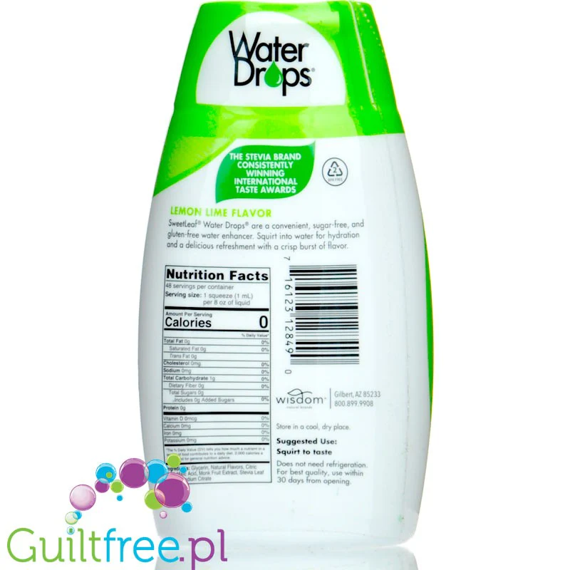 SweetLeaf Water Enhancer Drops Lemon & Lime - naturalny smacker do wody ze stewią - Image 2