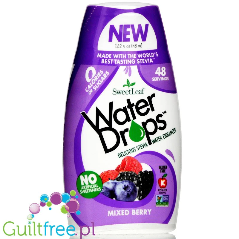 SweetLeaf Water Enhancer Drops Mixed Berry, naturalny smacker do wody ze stewią