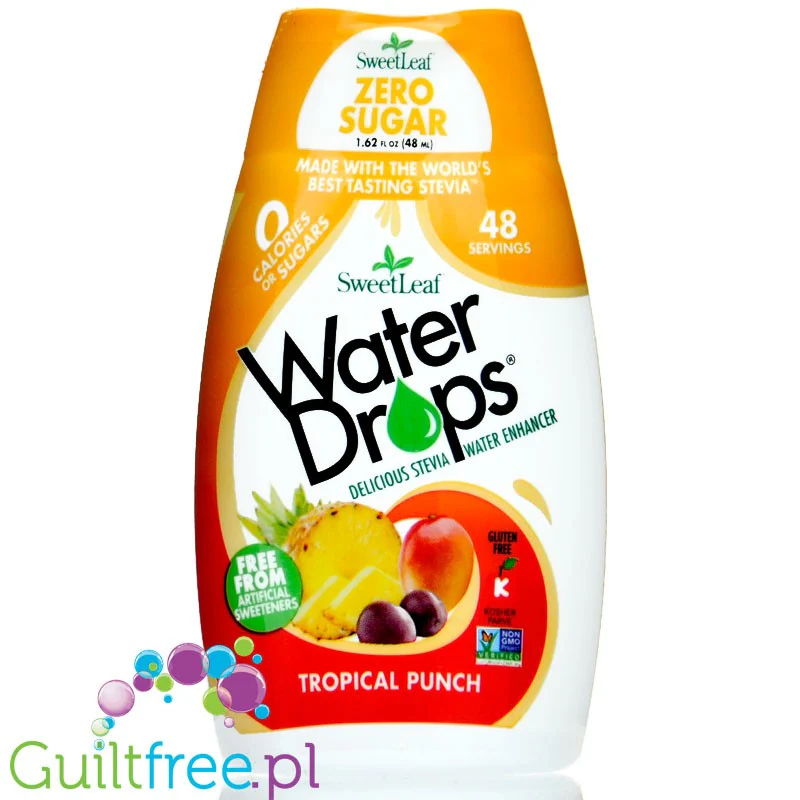 SweetLeaf Water Enhancer Drops Tropical Punch - naturalny smacker do wody ze stewią
