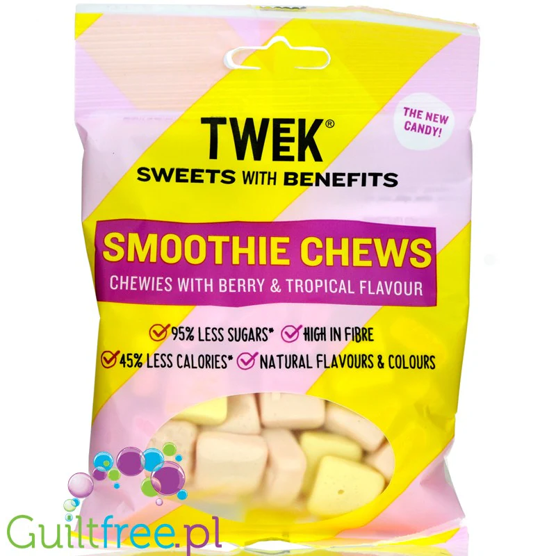 TWEEK Smoothie Chews - błonnikowe pianko-żelki owocowe bez dodatku cukru 45% mniej kcal