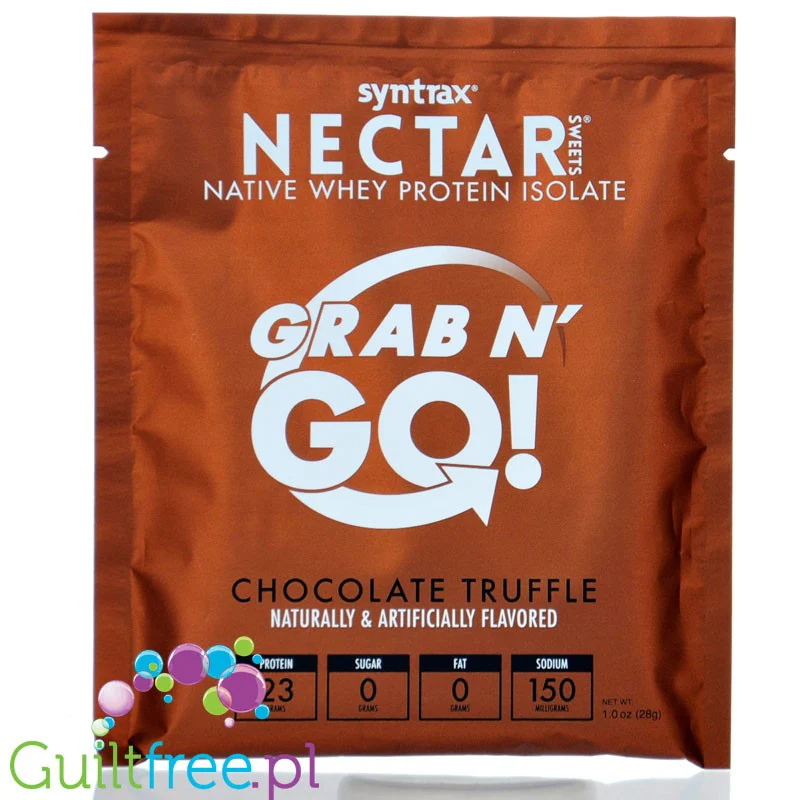 Syntrax Nectar Chocolate Truffle, saszetka - odżywka białkowa bez cukru i bez tłuszczu