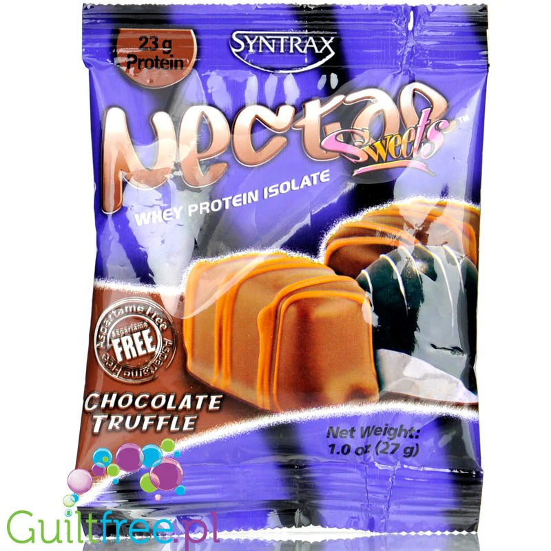 Syntrax Nectar Chocolate Truffle, saszetka - odżywka białkowa bez cukru i bez tłuszczu - Image 2
