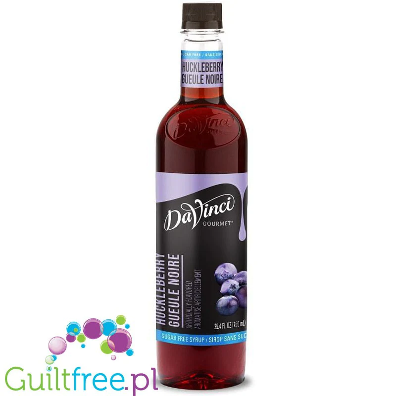 DaVinci Huckleberry - syrop  bez cukru i kalorii o smaku borówkowym