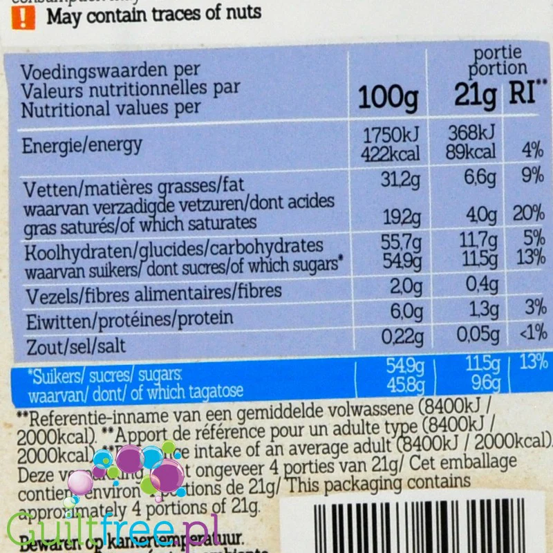 Tagatesse mleczna czekolada z tagatozą - Image 3