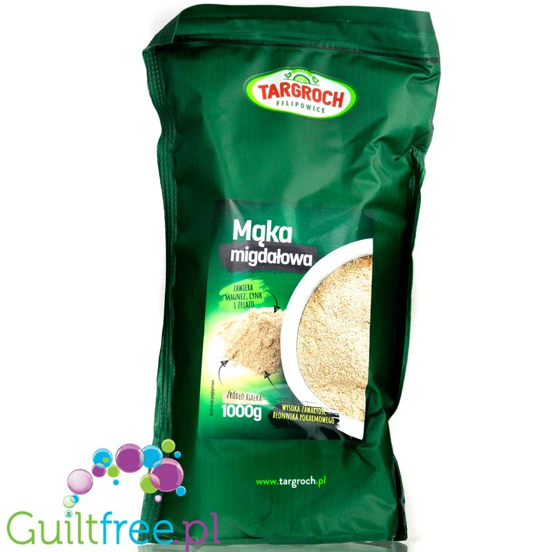 Targroch Mąka migdałowa 1kg - nieodtłuszczona keto mąka z migdałów kalifornijskich - Image 2