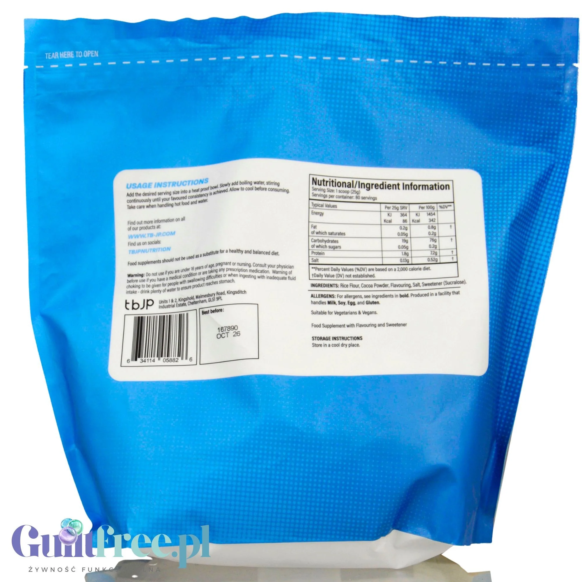TBJP Performance Protein WPC & Isolate White Chocolate Raspberry 2kg - odżywka białkowa WPC & WPI, Biała Czekolada & Malina - Image 3