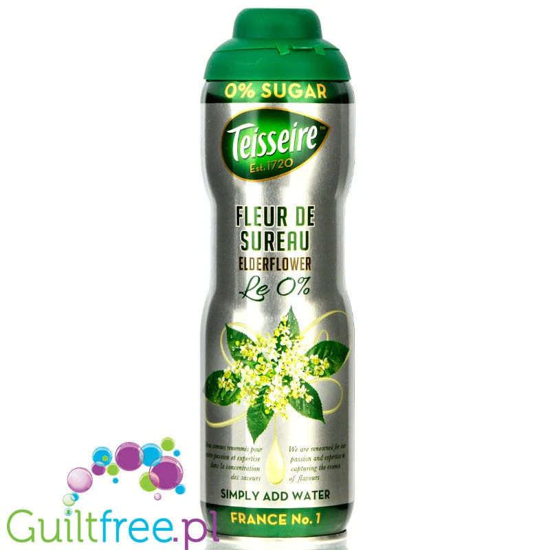Teisseire 0% Elderflower - syrop bez dodatku cukru, Kwiat Bzu, na 4,8L napoju - Image 2