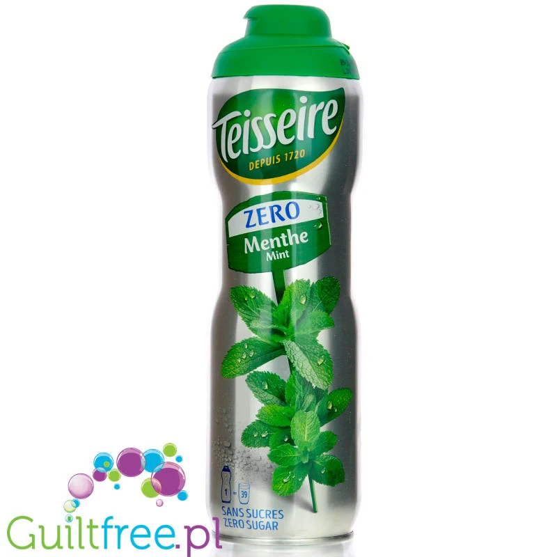 Teisseire 0% Menthe Verte - syrop bez dodatku cukru, Mięta, na 4,8L napoju