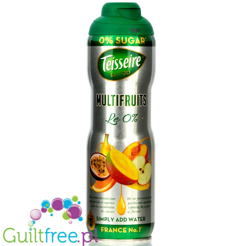 Teisseire 0% Multifruits - syrop bez dodatku cukru, Wieloowocowy, na 4,8L napoju