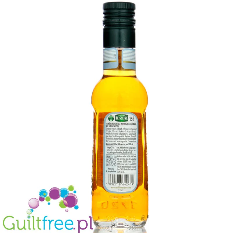 Teisseire Caramel Syrup 0% - wegański syrop bez cukru do kawy o smaku karmelowym - Image 3