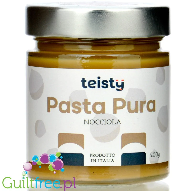 Teisty Pasta Pura Nocciola - włoski biały krem z orzechów laskowych 100% bez dodatku cukru