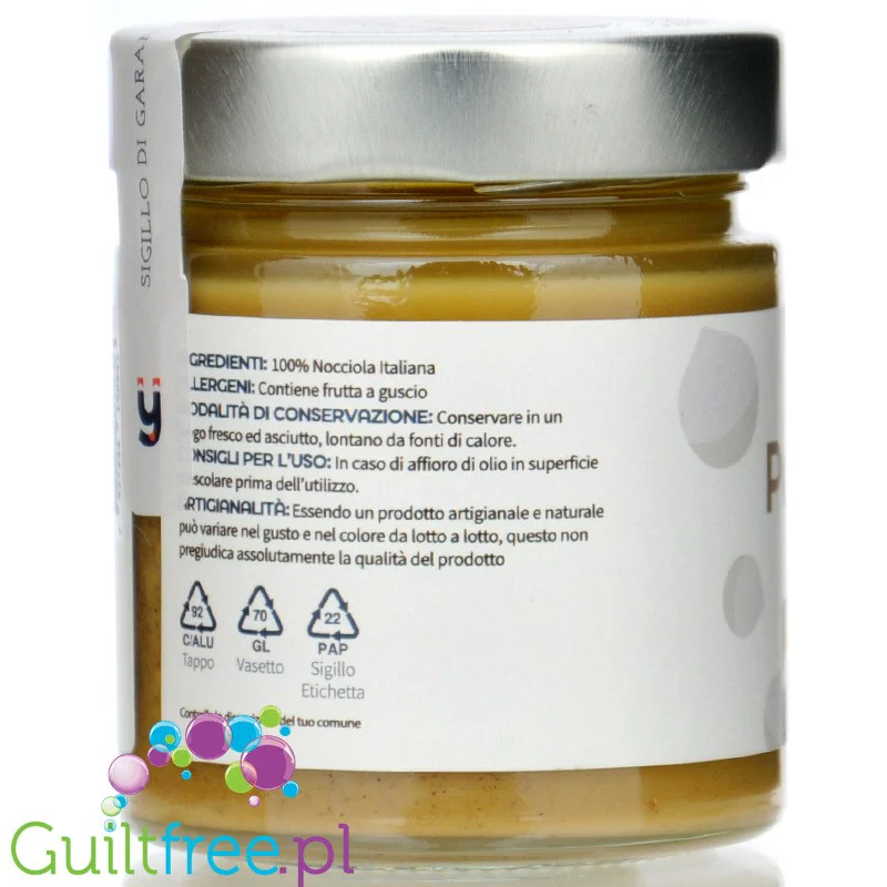 Teisty Pasta Pura Nocciola - włoski biały krem z orzechów laskowych 100% bez dodatku cukru - Image 3