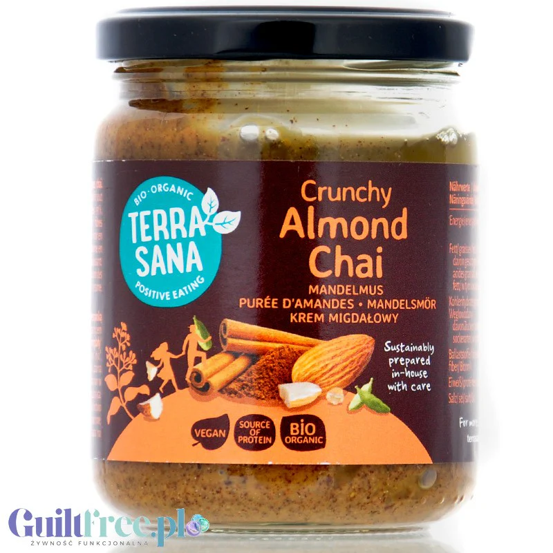 Terrasana Crunchy Almond Chai - Krem z prażonych migdałów crunchy z mieszanką przypraw chai
